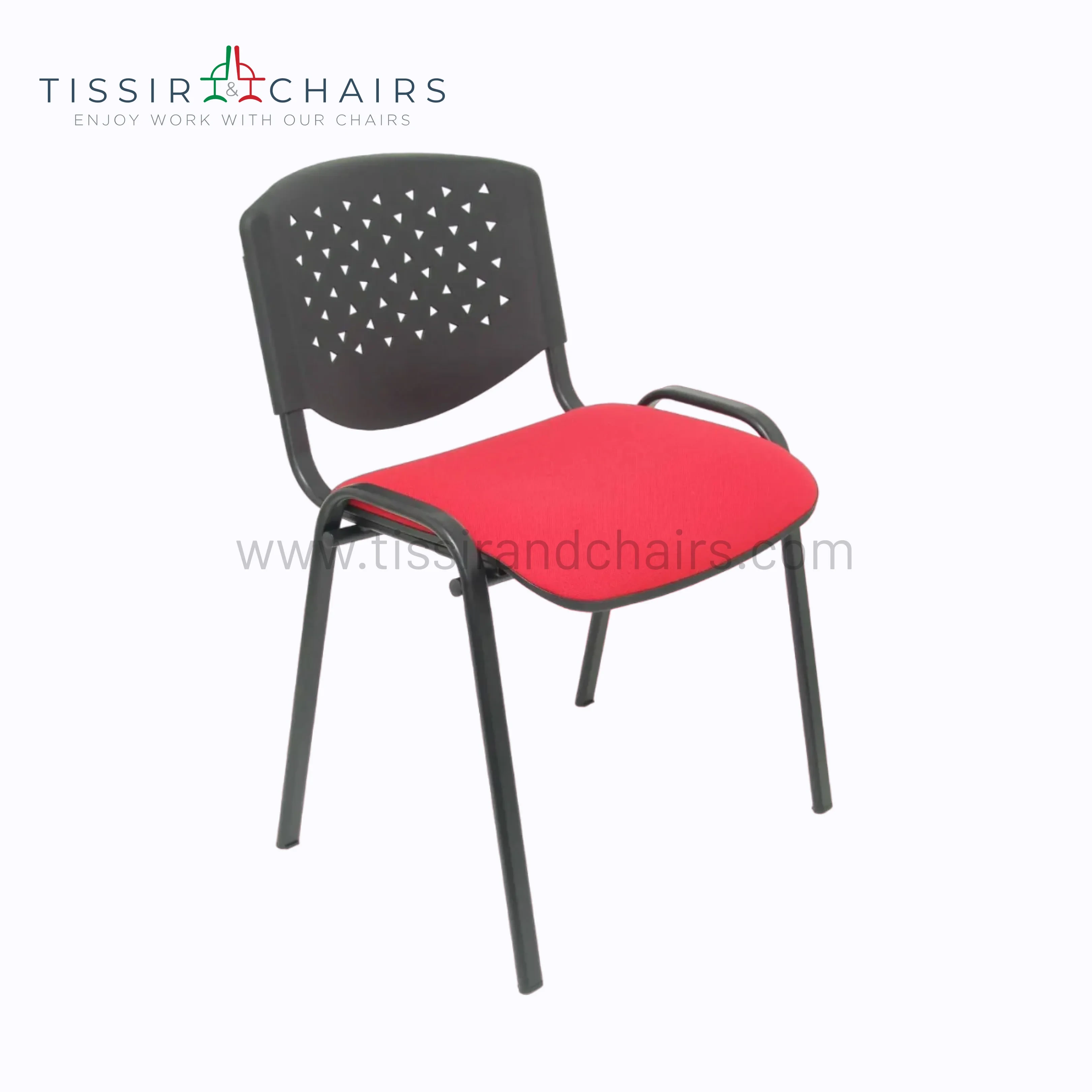 Chaise PRISMA structure métallique EPOXY NOIR